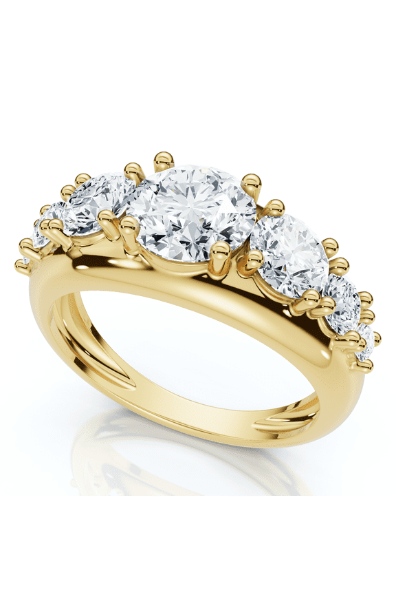 Pompeii 2Ct TW Diamond Anniversary Stackable Wedding Ring 14k Gold Lab Grown (E/F,VS1-VS2)