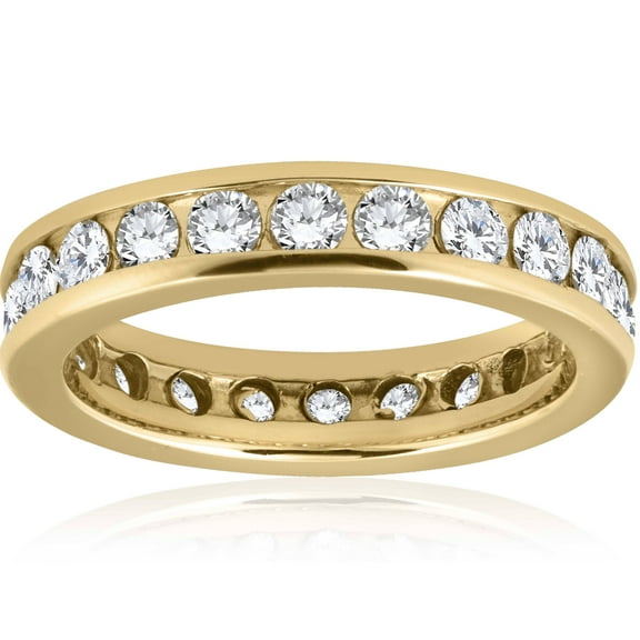 Pompeii 2ct Channel Set Diamond Eternity Ring 14K Yellow Gold (G/H,SI2-I1)