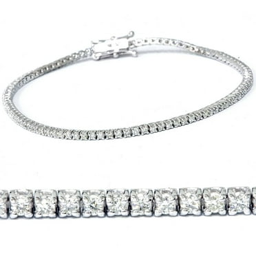 Pompeii 2ct Diamond Tennis Bracelet 14K White Gold 7" (KL,I2-I3)