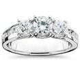 thumbnail image 1 of Pompeii 2ct Diamond Three Stone Ring 14K White Gold (G/H,SI), 1 of 3
