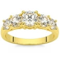 thumbnail image 1 of Pompeii 2ct Lab Created Diamond 5-Stone Engagement Anniversary Ring 14K Yellow Gold (F,VS), 1 of 3