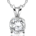 thumbnail image 1 of Pompeii 2ct Solitaire Diamond Pendant 14K White Gold Clarity  (H,I2), 1 of 2