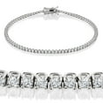 thumbnail image 1 of Pompeii 2ct TW Lab Grown Round Brilliant Cut Diamond Tennis Bracelet 14K White Gold 7", 1 of 4