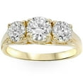 thumbnail image 1 of Pompeii 2ct Three Stone Diamond Engagement Ring 14K Yellow Gold ((G-H),SI(1)-SI(2)), 1 of 6
