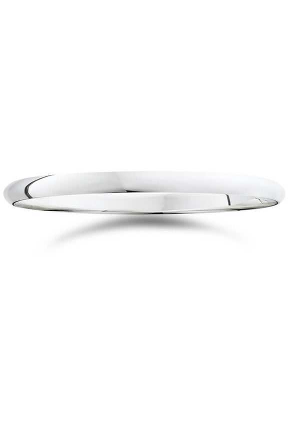 Pompeii 2mm Dome High Polished Wedding Band 14K White Gold (,)