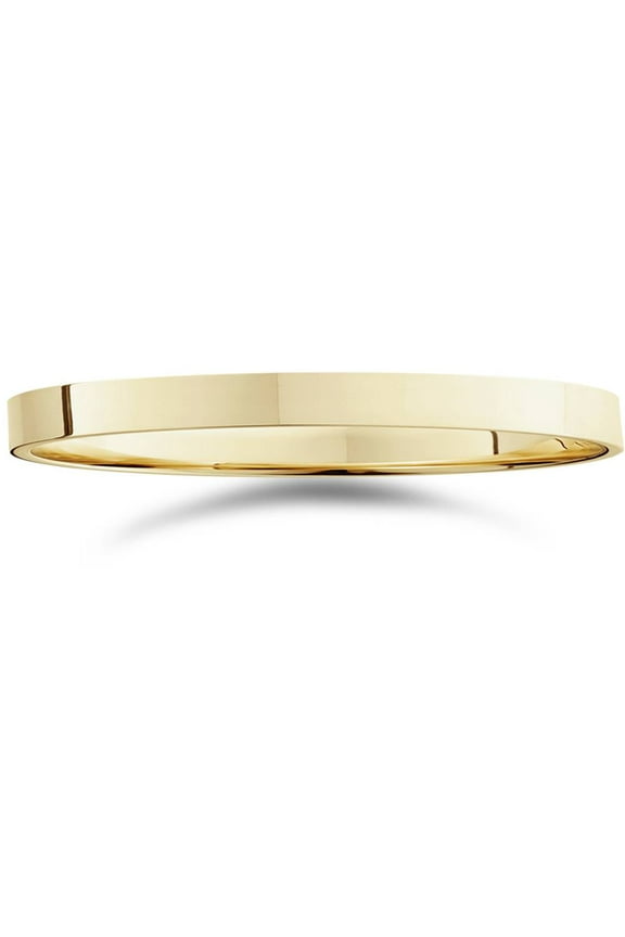 Pompeii 2mm Flat High Polished Wedding Band 10K Yellow Gold (,)