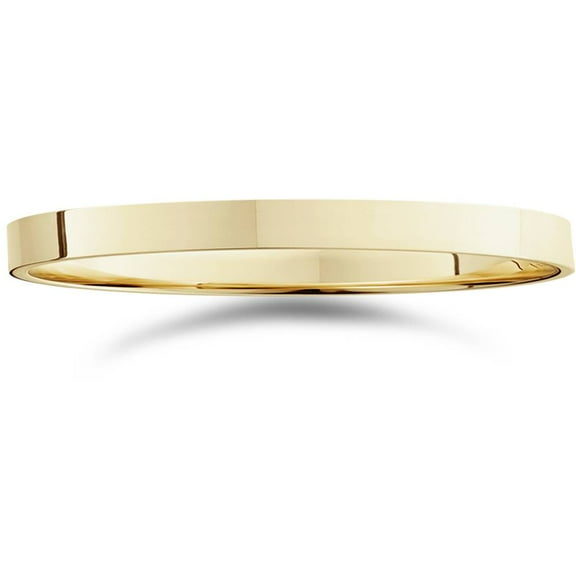 Pompeii 2mm Flat High Polished Wedding Band 14K Yellow Gold (,)