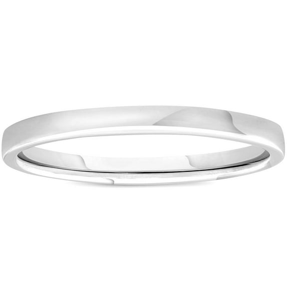 Pompeii 2mm Plain Polished Platinum Comfort Wedding Band (,)