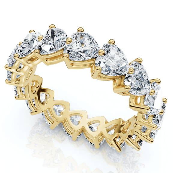 Pompeii 3 3/4Ct Heart Shape Diamond Eternity Wedding Ring 14k Gold or Platinum Lab Grown