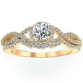 thumbnail image 1 of Pompeii 3/4 Ct Diamond Engagement Infinity Wedding Ring Set 14k Yellow Gold (H/I,I2-I3), 1 of 4