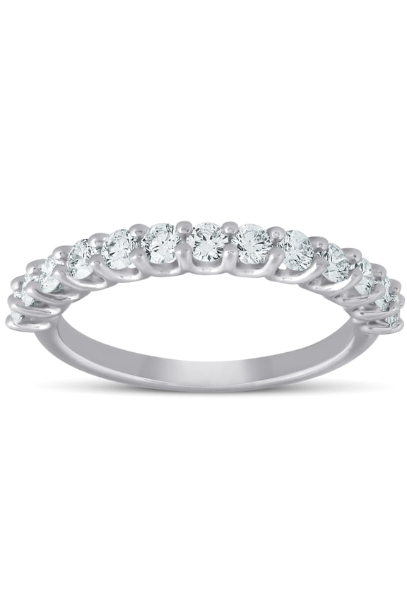 Pompeii 3/4 Ct Diamond Wedding Ring 14k White Gold Lab Grown Eco Friendly