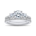 thumbnail image 1 of Pompeii 3/4 ct Round Diamond Engagement Ring Setting & Matching Wedding Band (F,VS), 1 of 5