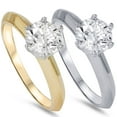 thumbnail image 1 of Pompeii 3/4CT IGI Certified Diamond Solitaire Engagement Ring 14K White and Yellow Gold, 1 of 4