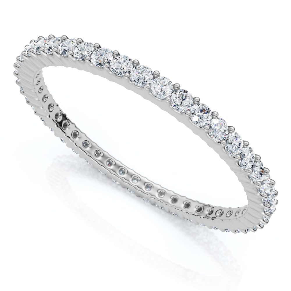 Pompeii 3/4Ct Diamond Eternity Ring 14k Gold or Platinum Wedding Band ...