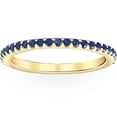 thumbnail image 1 of Pompeii 3/4Ct Genuine Blue Sapphire Eternity Ring Stackable Band 10k Yellow Gold (,), 1 of 6