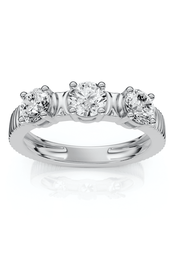 Pompeii 3/4Ct Jade Diamond Wedding Stackable Ring 14k Gold or Platinum Lab Grown