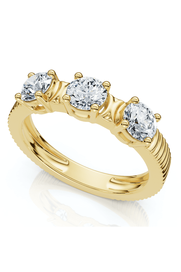 Pompeii 3/4Ct Jade Diamond Wedding Stackable Ring 14k Gold or Platinum Lab Grown