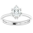 thumbnail image 1 of Pompeii 3/4Ct Oval Solitaire Diamond Engagement Ring Lab Grown 14k White or Yellow Gold, 1 of 6