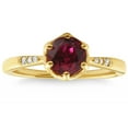 thumbnail image 1 of Pompeii 3/4Ct Ruby & Diamond Ring 10k Yellow Gold Lab Grown (F/G,VS2-SI1), 1 of 3