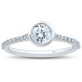 Pompeii 1CT 2 Stone Forever Us Lab Created Diamond Engagement Ring 14k White Gold Walmart