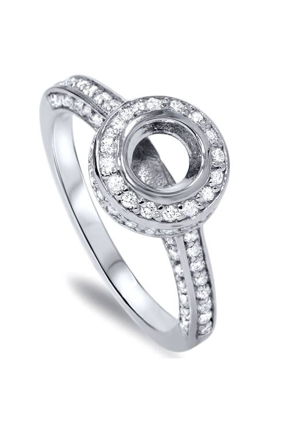 Pompeii 3/4ct Diamond Engagement Semi Mount Ring 14K Setting (G,I1)