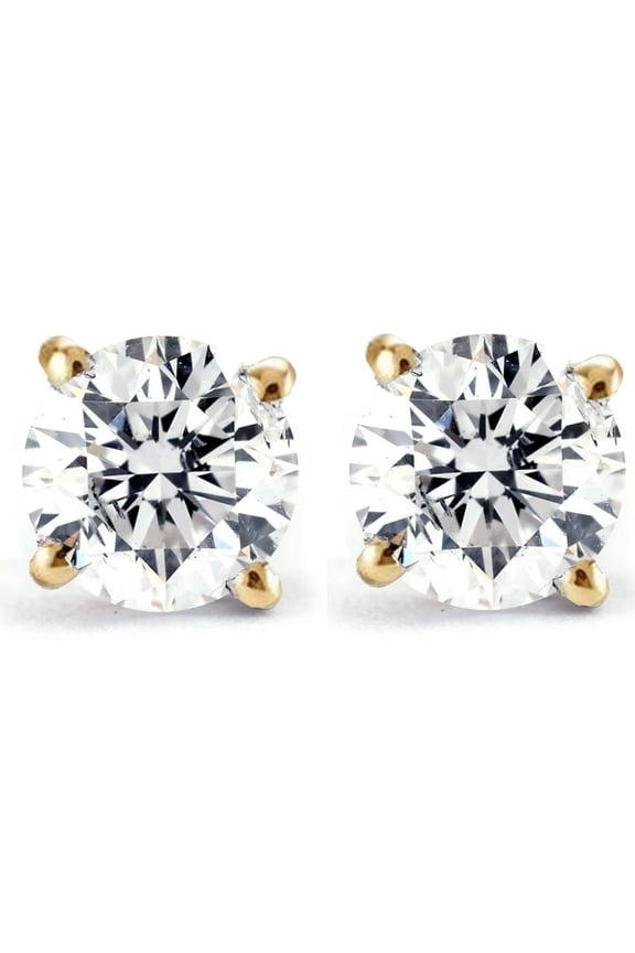 Pompeii 3/4ct Diamond Studs 14K Yellow Gold (G/H,I1)