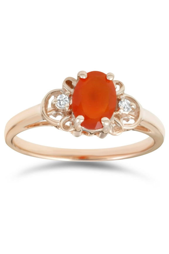 Pompeii 3/4ct Fire Sapphire & Diamond Ring 14K Yellow Gold (H/I,I2-I3)