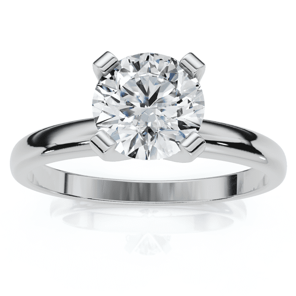 Pompeii 3/4ct Lab Grown Round Diamond Solitaire Engagement Ring 14k White Gold (F,VS2-SI1)