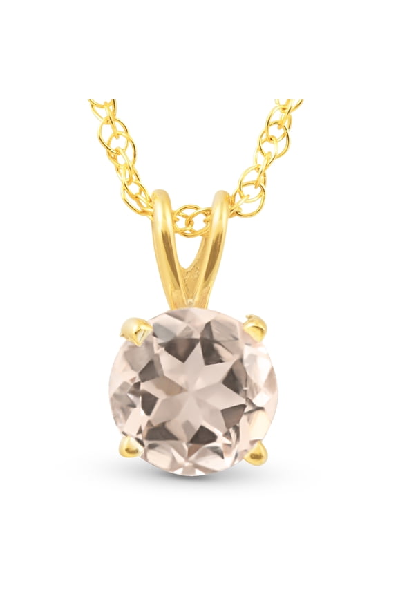 Pompeii 3/4ct Morganite Solitaire Pendant 14K Yellow Gold (,)