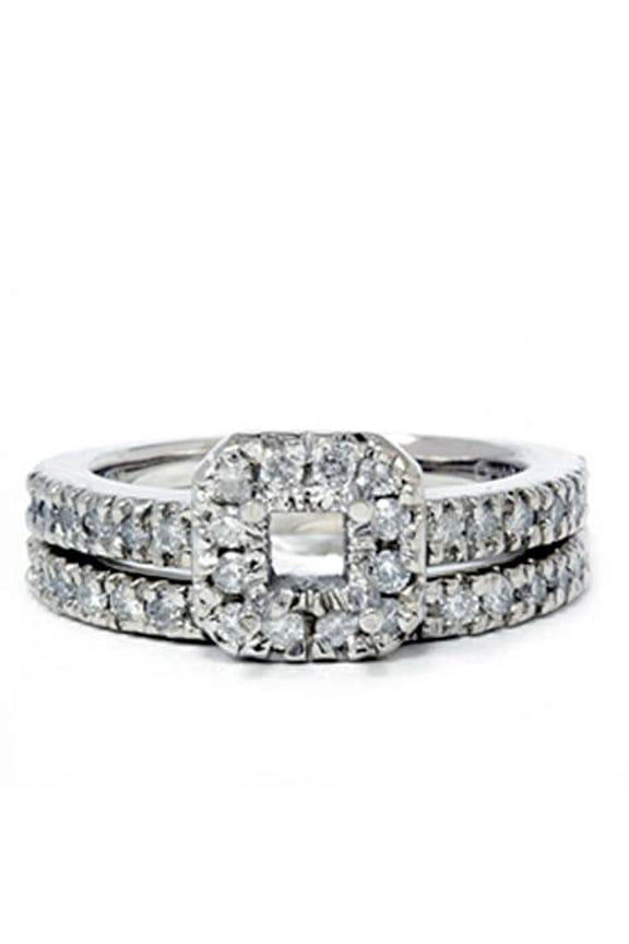 Pompeii 3/4ct Princess Cut Diamond Engagement Ring Setting 14K (G/H,I1)