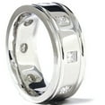 thumbnail image 1 of Pompeii 3/4ct Princess Cut Mens Comfort Fit Wedding Band Ring (G,SI), 1 of 3