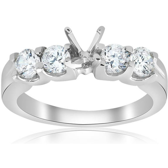 Pompeii 3/4ct Real Diamond Engagement Semi Mount Ring Setting (G/H,I1)