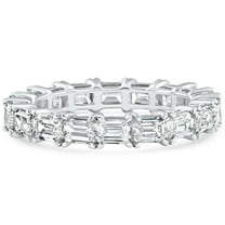 Pompeii 3 - 6 Ct East West Emerald Cut Diamond Eternity Wedding Ring 14k Gold Lab Grown