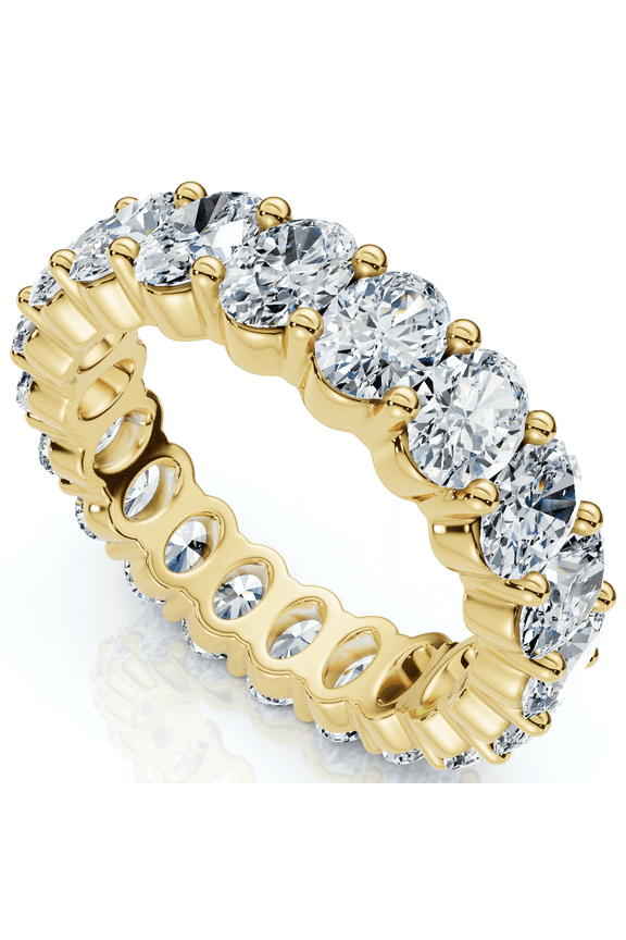Pompeii 3.6Ct Oval Diamond Eternity Wedding Ring 14k Gold Lab Grown (E/F,VS1-VS2)