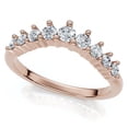 thumbnail image 1 of Pompeii 3/8Ct Diamond Contour Wedding Guard Ring Womens Band 14k Gold Lab Grown, 1 of 3
