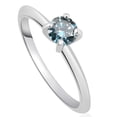 thumbnail image 1 of Pompeii 3/8Ct Round Cut Blue Diamond Solitaire Engagement Ring White or Yellow Gold 14k, 1 of 3