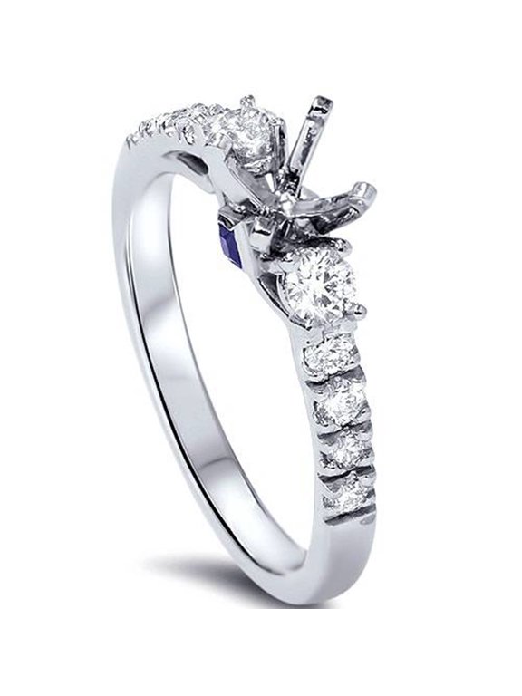 Pompeii 3/8ct Diamond Engagement Ring Setting 950 Platinum (G/H,SI1-SI2)