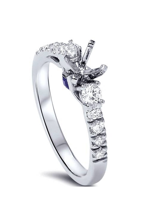 Pompeii 3/8ct Diamond Engagement Ring Setting 950 Platinum (G/H,SI1-SI2)