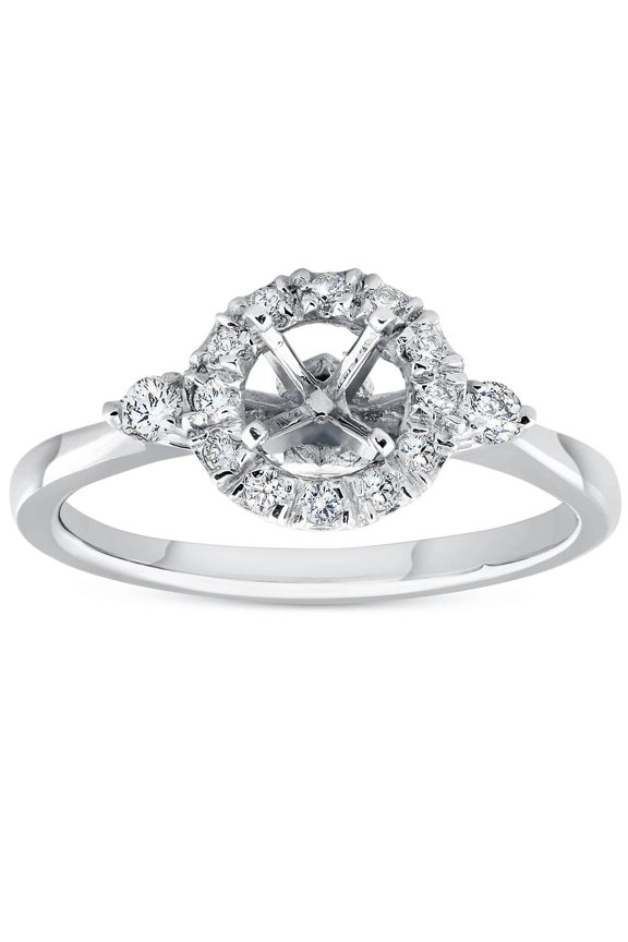 Pompeii 3/8ct Diamond Engagement Setting 14K White Gold (G/H,I1)