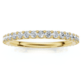 thumbnail image 1 of Pompeii 3/8ct Diamond Eternity Ring 14k Yellow Gold Womens Stackable Wedding Band, 1 of 6