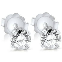 Pompeii 3/8ct Diamond Studs 14K White Gold (H-I,I2-I3)