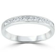thumbnail image 1 of Pompeii 3/8ct Princess Cut Diamond Wedding Anniversary Ring 14K White Gold (H,I2), 1 of 6
