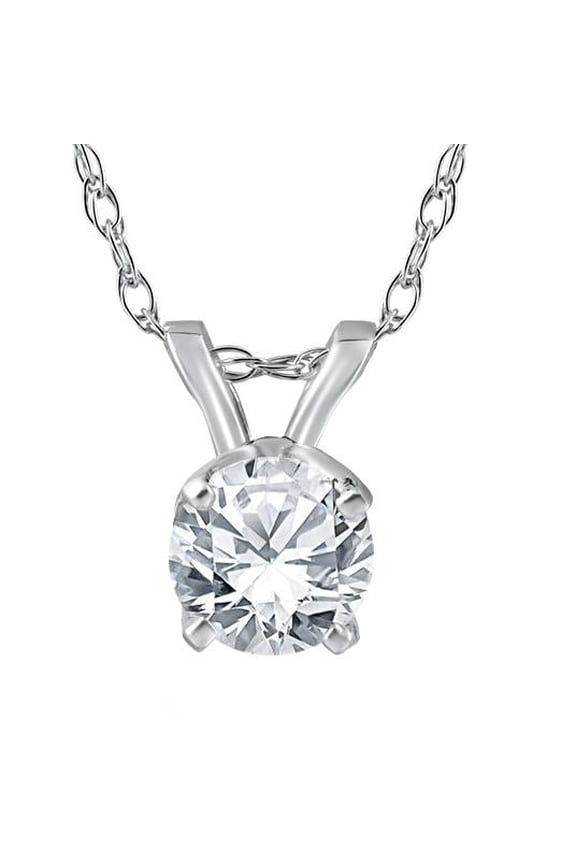 Pompeii .33-1.50Ct Solitaire Diamond Pendant Necklace 14k White or Yellow Gold Lab Grown