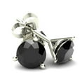 thumbnail image 1 of Pompeii .33CT Round Brilliant Cut Black Diamond Stud Earrings In 14K Gold (Black,AAA), 1 of 3