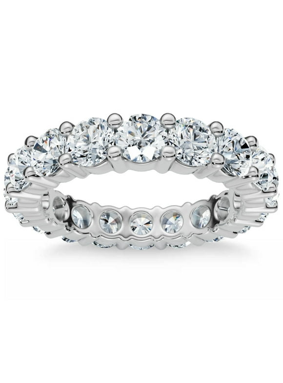 Pompeii 3Ct Diamond Eternity Wedding Ring Lab Grown Diamonds 14k White Gold (F,VS/SI)