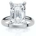 thumbnail image 1 of Pompeii 3Ct Emerald Solitaire Moissanite Engagement Ring in White Yellow or Rose Gold (,), 1 of 4