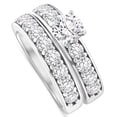 thumbnail image 1 of Pompeii 3Ct TW Diamond Engagement & Wedding Ring Set 14k White or Yellow Gold, 1 of 4