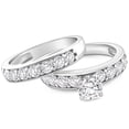 thumbnail image 1 of Pompeii 3Ct TW Diamond Engagement & Wedding Ring Set 14k White or Yellow Gold, 1 of 3