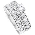 thumbnail image 1 of Pompeii 3Ct TW Diamond Engagement & Wedding Ring Set 14k White or Yellow Gold, 1 of 4