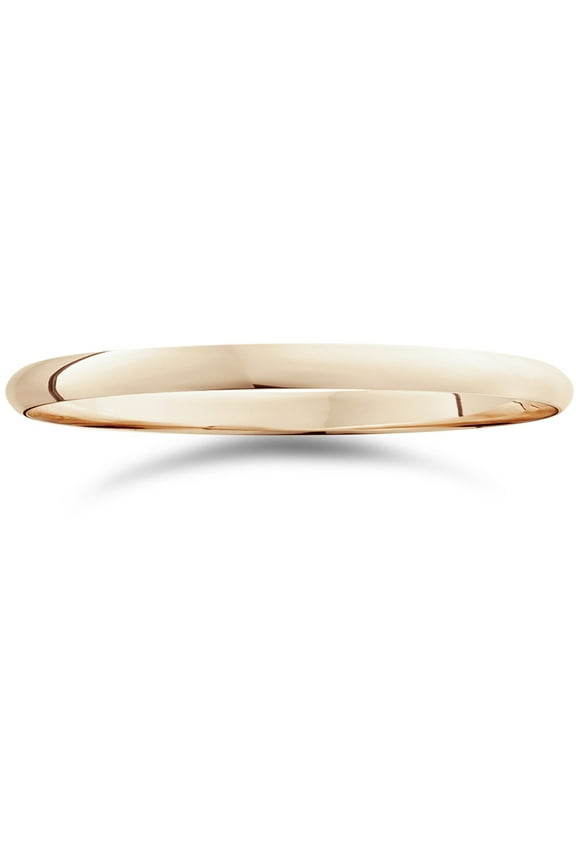 Pompeii 3mm Dome High Polished Wedding Band 10k Rose Gold (,)